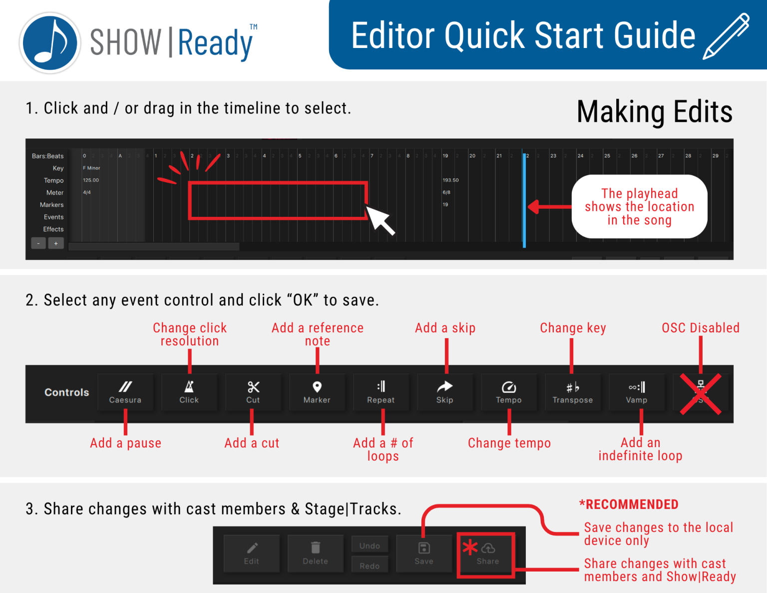 Show|Ready Quick Start Guides - Right on Cue Services Right on Cue Services